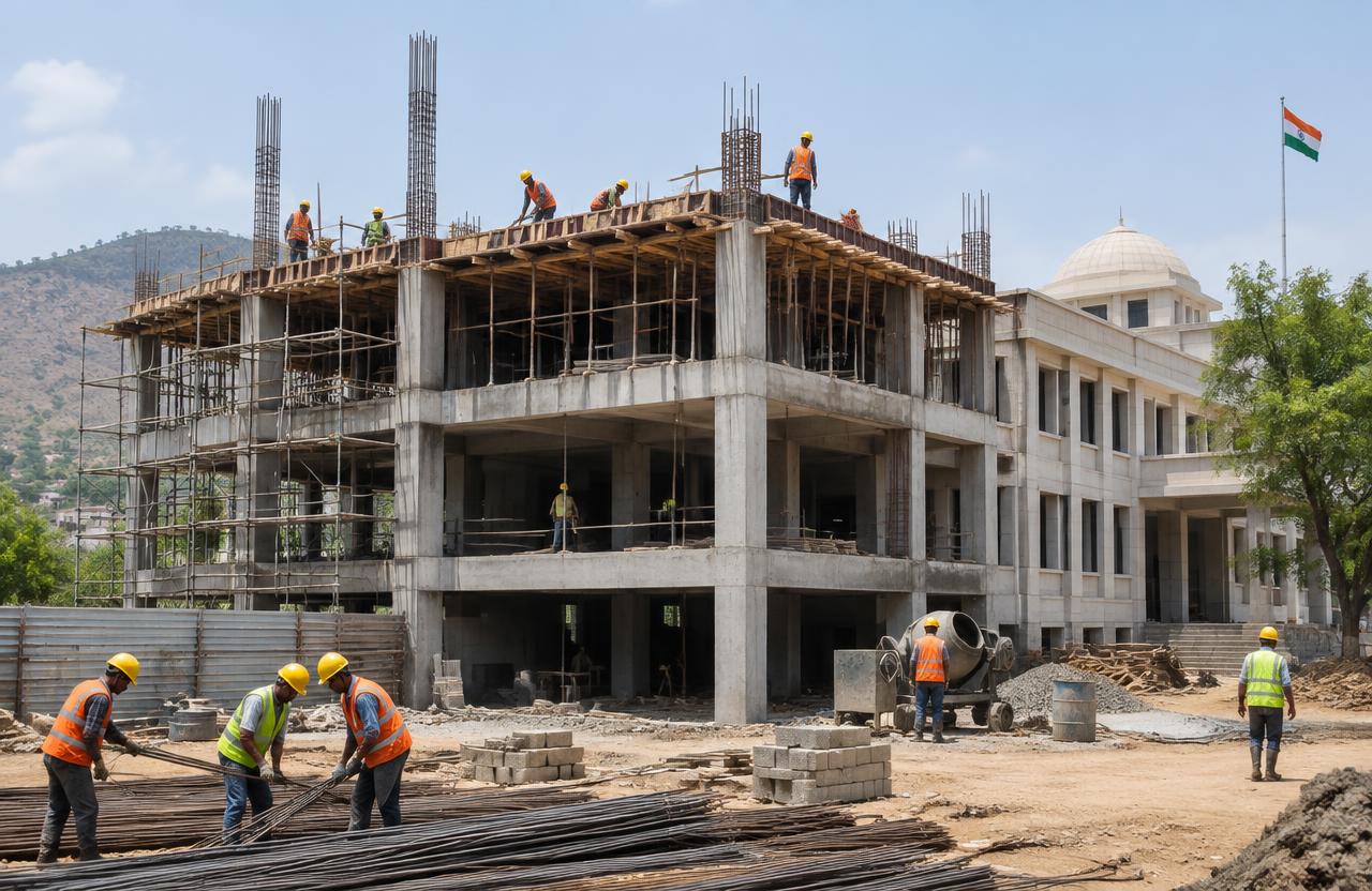 Government & Tender Works in Mumbai — Government public building under construction in Maharashtra