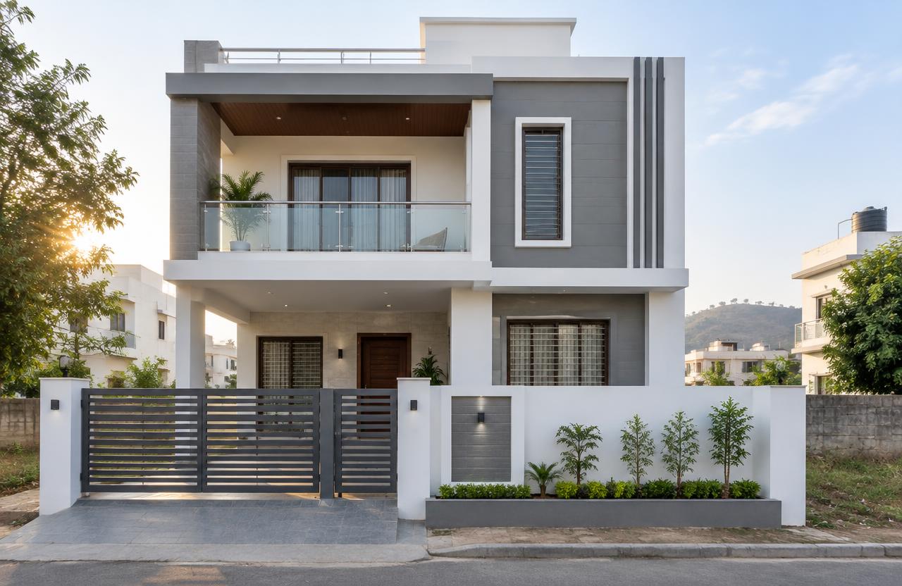 House Construction by MumbaiConstructions — Newly completed G+1 independent house in a Mumbai suburb